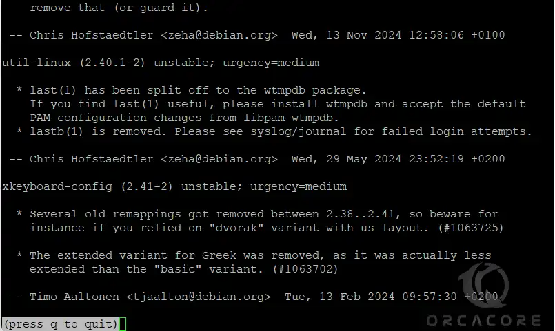 Important information about the updated packages Debian 13