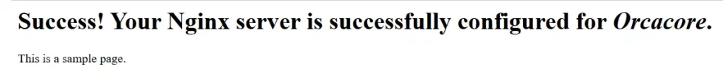 Test Nginx Server block setup on AlmaLinux 10