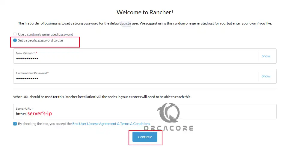 Change Rancher admin password