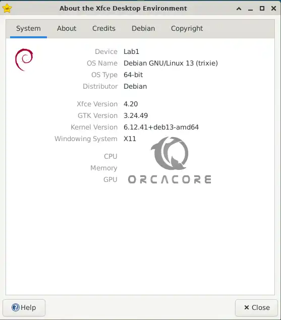 About XFCE DE on Debian 13