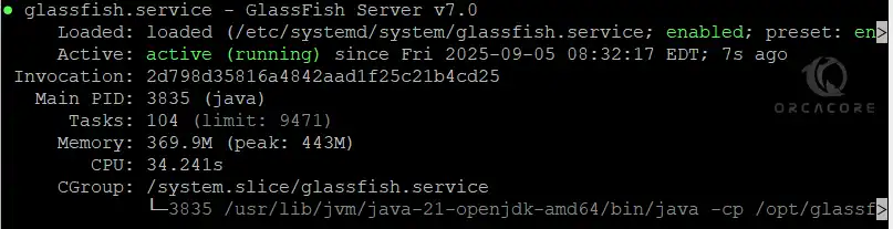 Start and Enable GlassFish Service