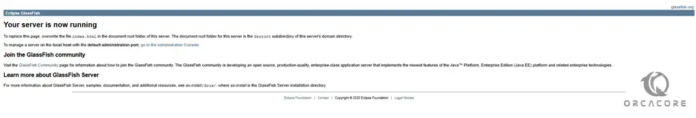 default GlassFish page